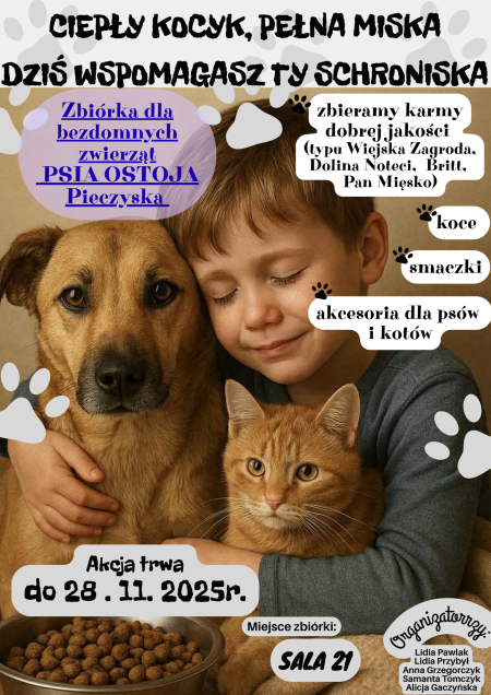 AKCJA CIEPŁY KOCYK, PEŁNA MISKA