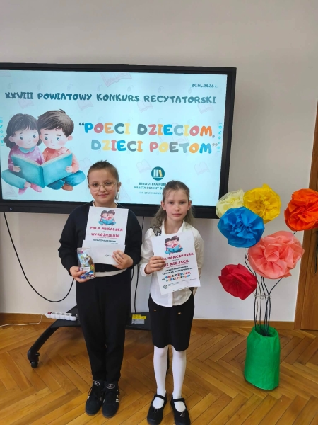 XXVIII Powiatowy Konkurs Recytatorski „Poeci dzieciom, dzieci poetom” .